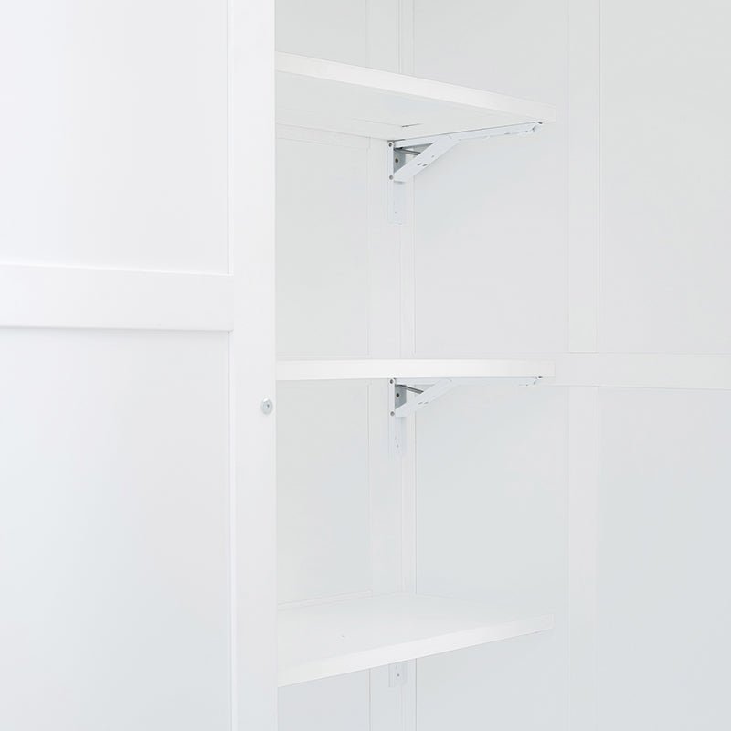 Bellemave® Full Size Loft Bed with Wardrobe,Desk and Shelves - Bellemave