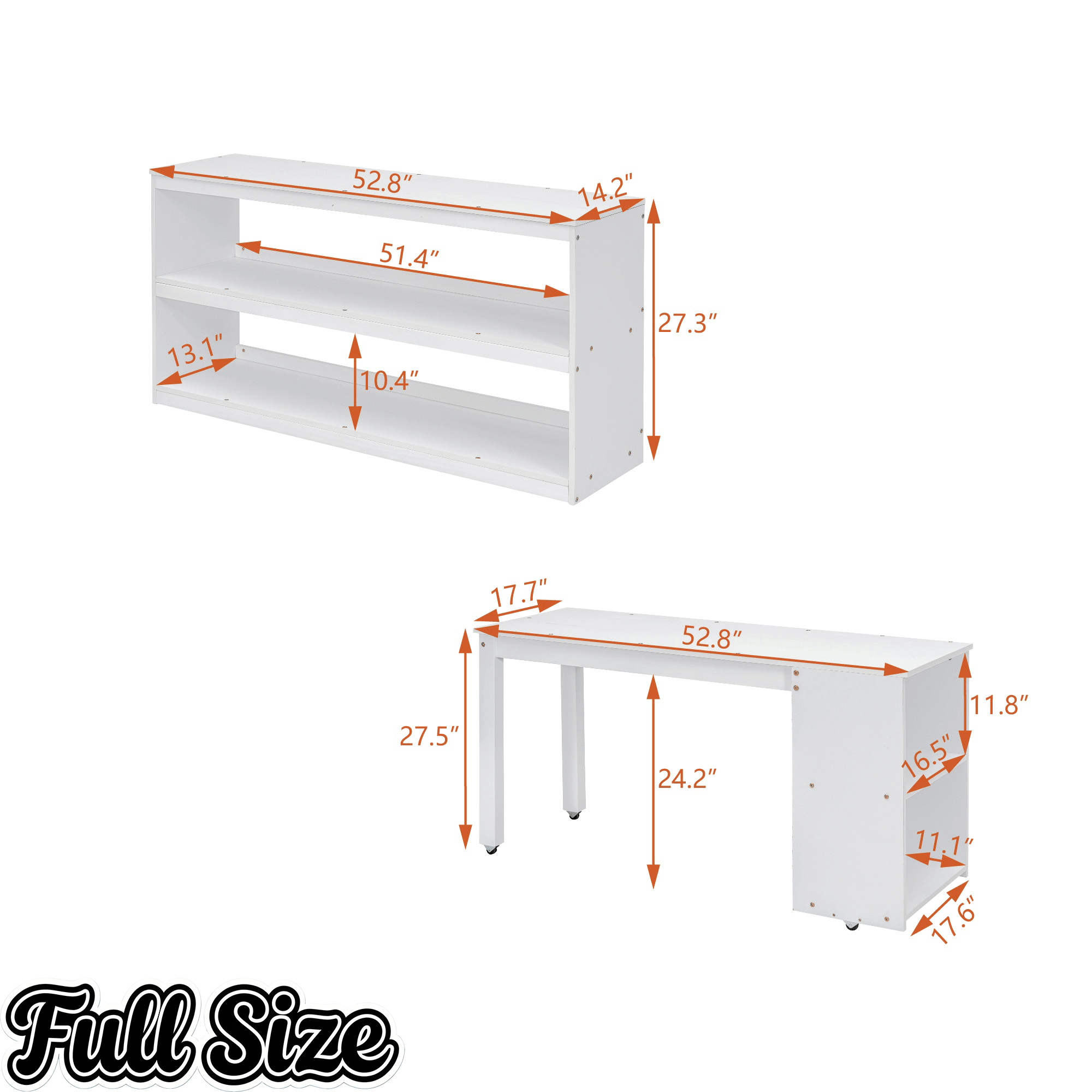 Bellemave® Full Size Low Loft Bed with Stairs,Desk,Storage Drawers & Shelves, Wood Kids Loft Bed with Steps, Espresso - Bellemave