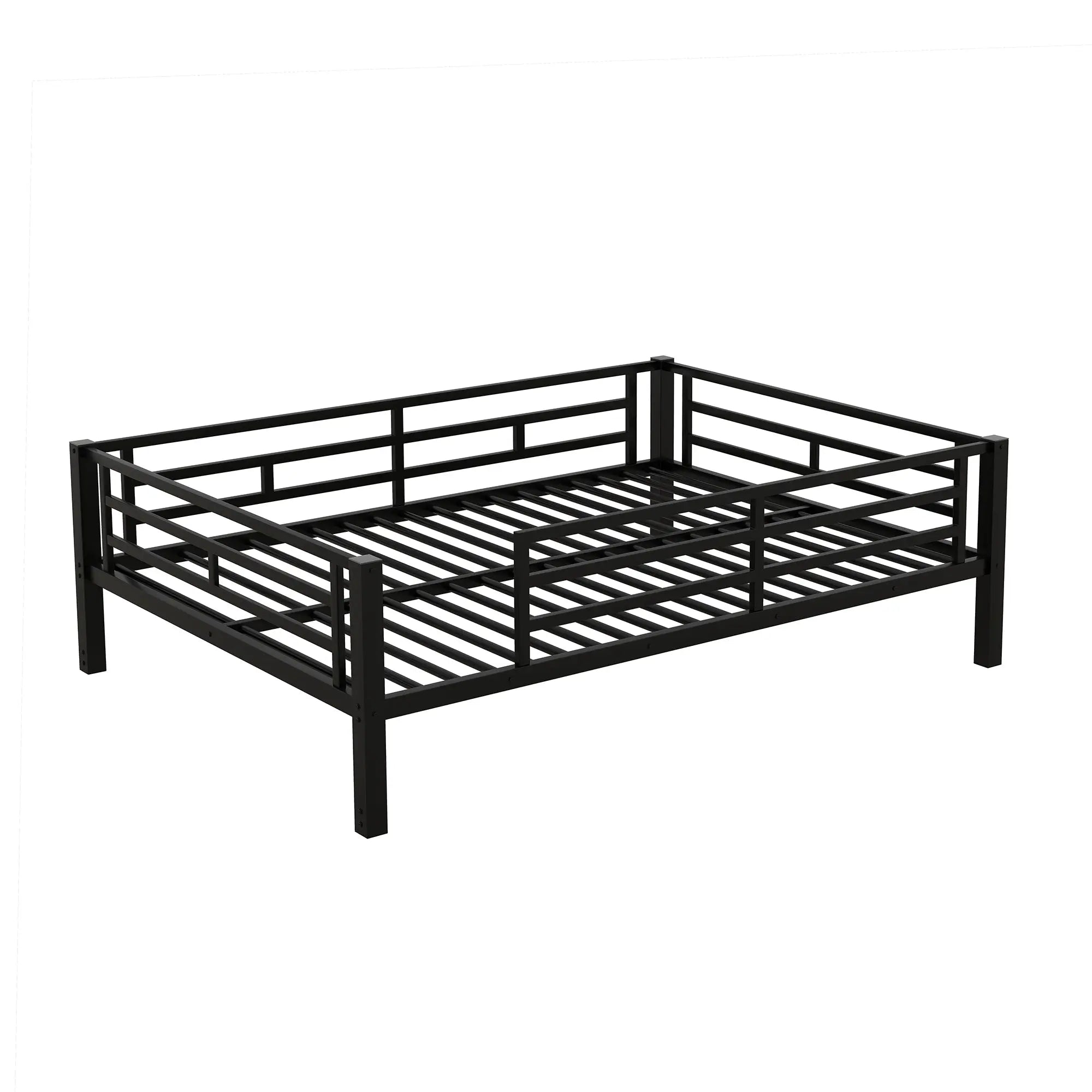 Bellemave® Full Size Metal Convertible Bunk Bed with 2 Drawers - Bellemave