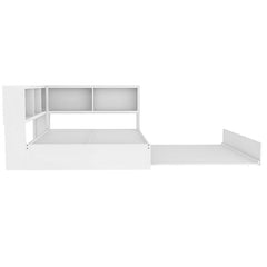 Bellemave® Full Size Metal Daybed with Trundle, Storage Cabinets and USB Ports - Bellemave