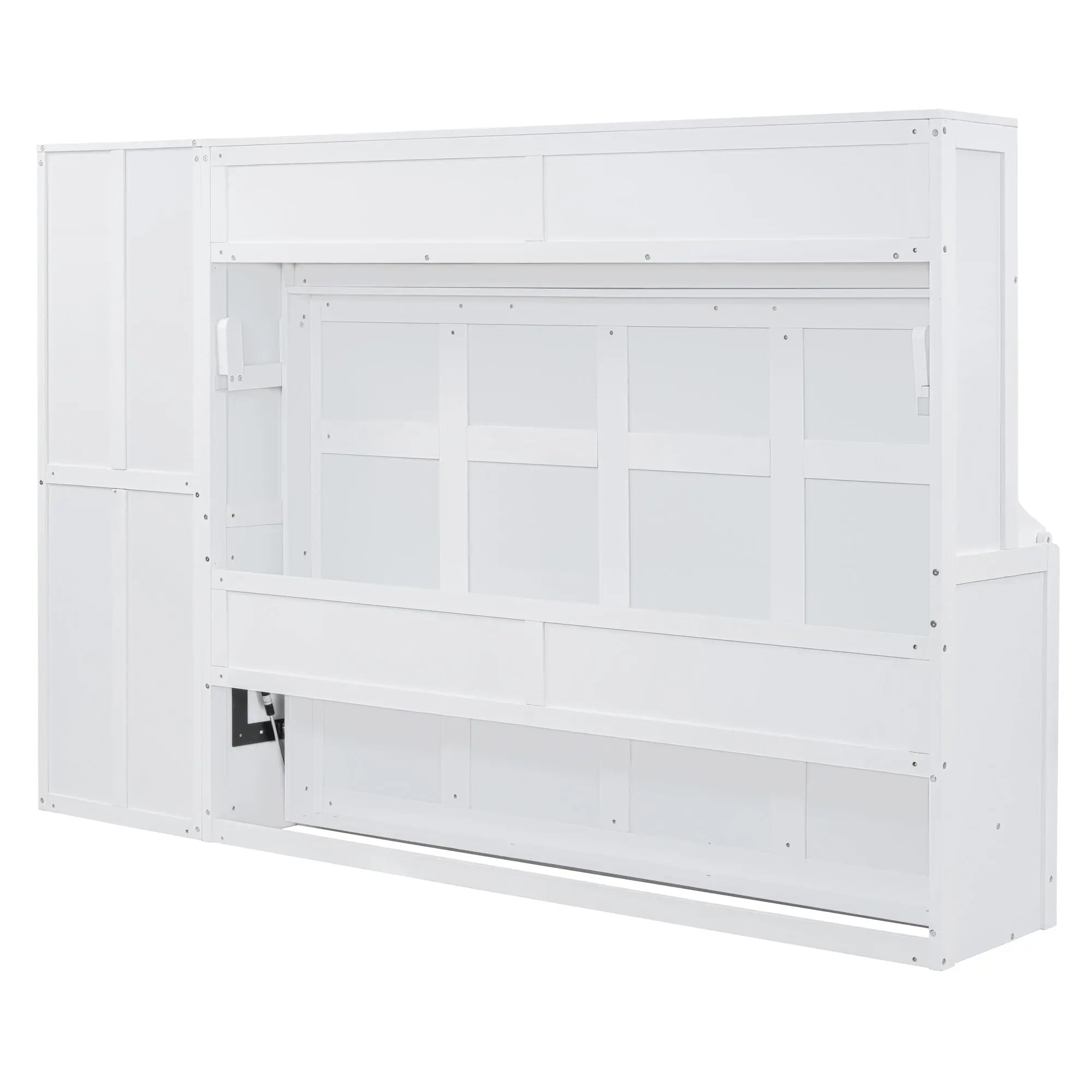 Bellemave® Full Size Murphy Bed Wall Bed with Closet and Drawers - Bellemave