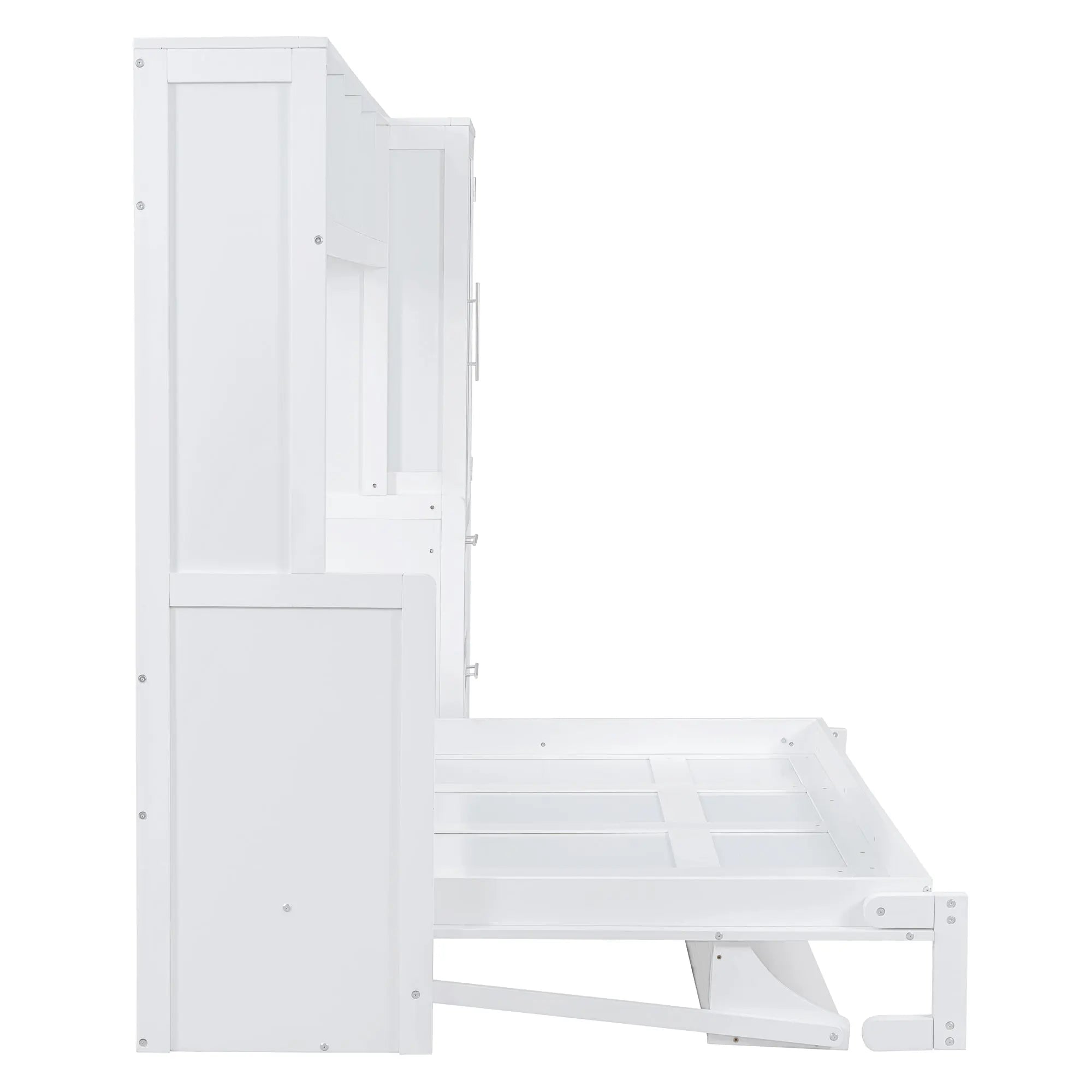 Bellemave® Full Size Murphy Bed Wall Bed with Closet and Drawers - Bellemave