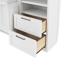 Bellemave® Full Size Murphy Bed Wall Bed with Closet, Drawers and Shelves - Bellemave