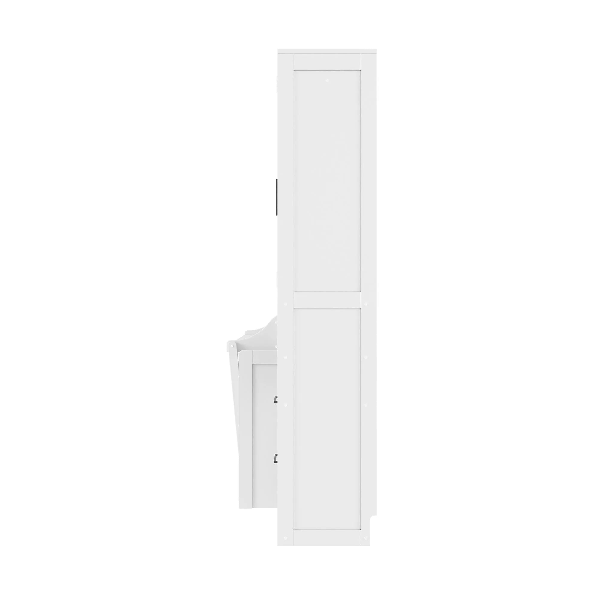 Bellemave® Full Size Murphy Bed Wall Bed with Closet, Drawers and Shelves - Bellemave