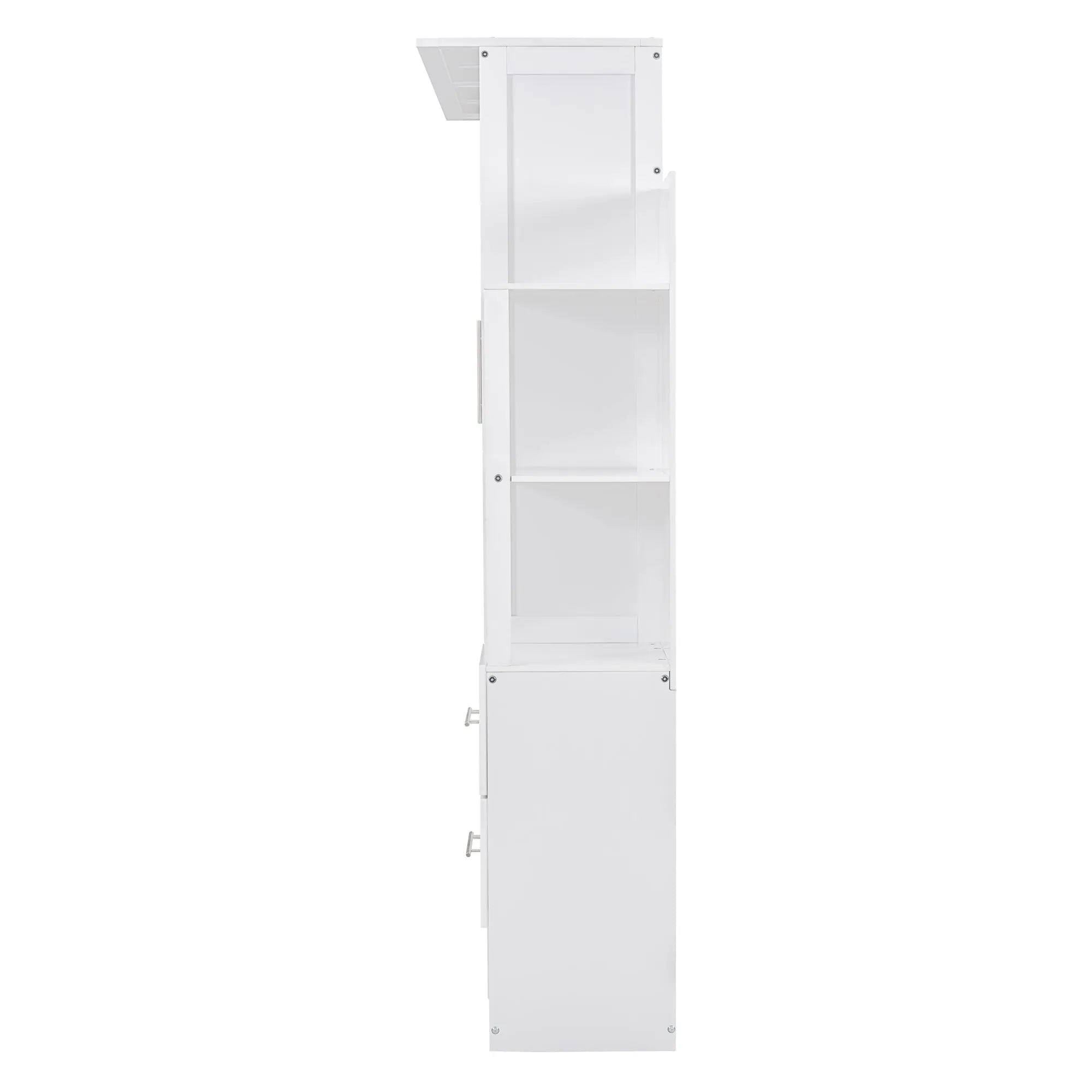 Bellemave® Full Size Murphy Bed Wall Bed with Shelves, Drawers and LED Lights - Bellemave