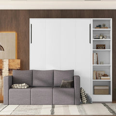 Bellemave® Full Size Murphy Bed Wall Bed with Sofa,with Shelves - Bellemave