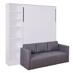 Bellemave® Full Size Murphy Bed Wall Bed with Sofa,with Shelves - Bellemave