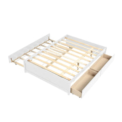Bellemave® Full Size Platform Bed with Trundle and 2 Drawers - Bellemave