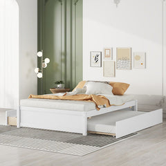 Bellemave® Full Size Platform Bed with Trundle and 2 Drawers - Bellemave