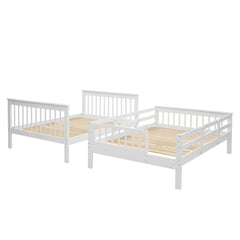 Bellemave® Full Size Stairway Bunk Bed with Storage and Guard Rail - Bellemave