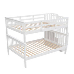 Bellemave® Full Size Stairway Bunk Bed with Storage and Guard Rail - Bellemave