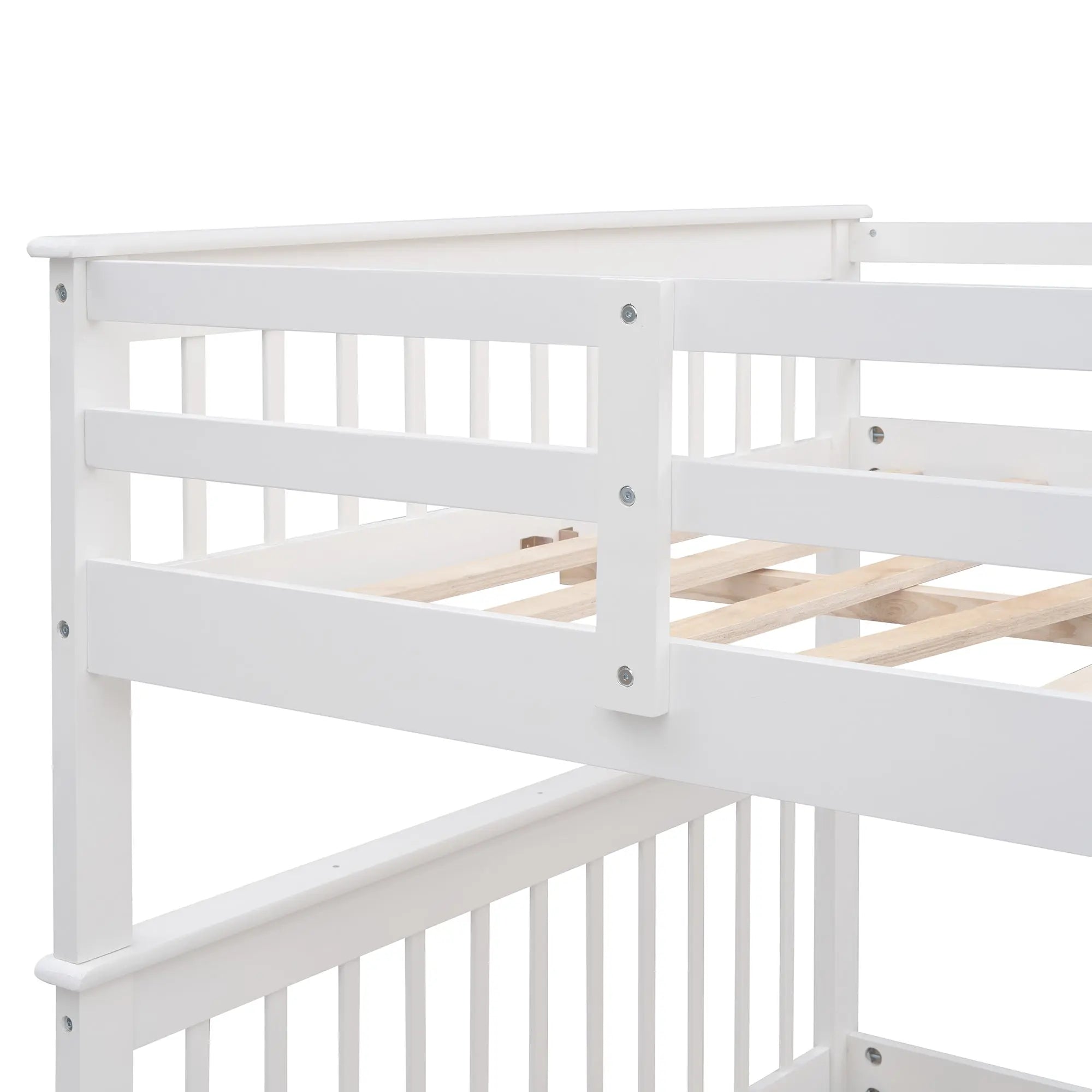 Bellemave® Full Size Stairway Bunk Bed with Storage and Guard Rail - Bellemave