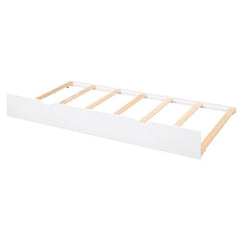 Bellemave® Full Size Storage Platform Bed with Pull Out Shelves, Twin Size Trundle Bed and 2 Drawers - Bellemave