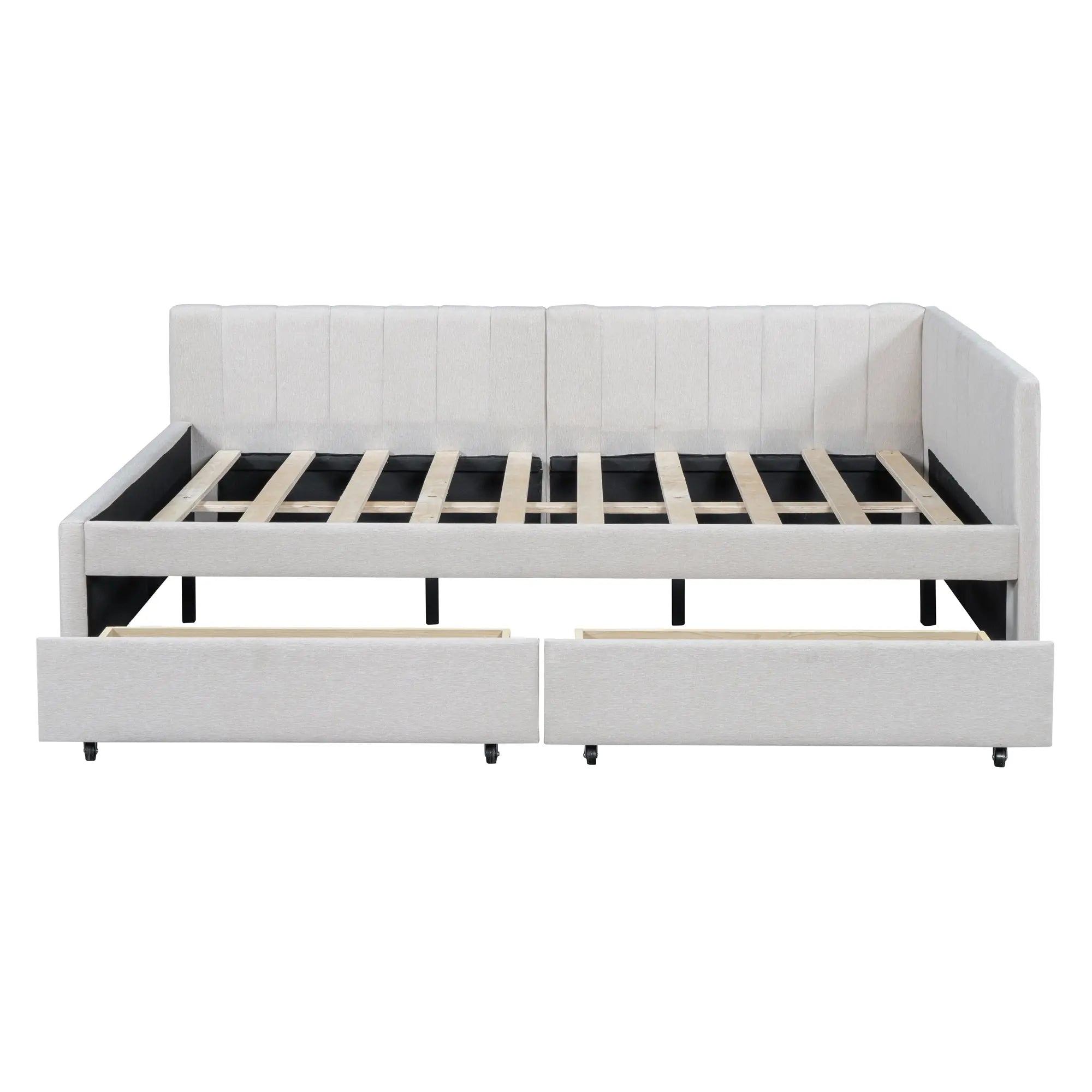 Bellemave® Full Size Upholstered Daybed with 2 Storage Drawers - Bellemave