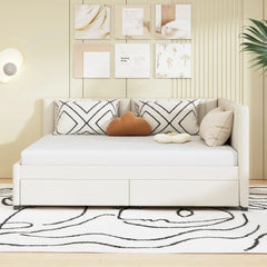 Bellemave® Full Size Upholstered Daybed with 2 Storage Drawers - Bellemave