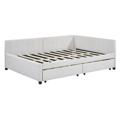 Bellemave® Full Size Upholstered Daybed with 2 Storage Drawers - Bellemave