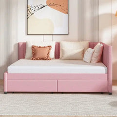 Bellemave® Full Size Upholstered Daybed with 2 Storage Drawers - Bellemave