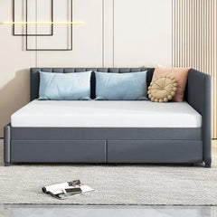 Bellemave® Full Size Upholstered Daybed with 2 Storage Drawers - Bellemave