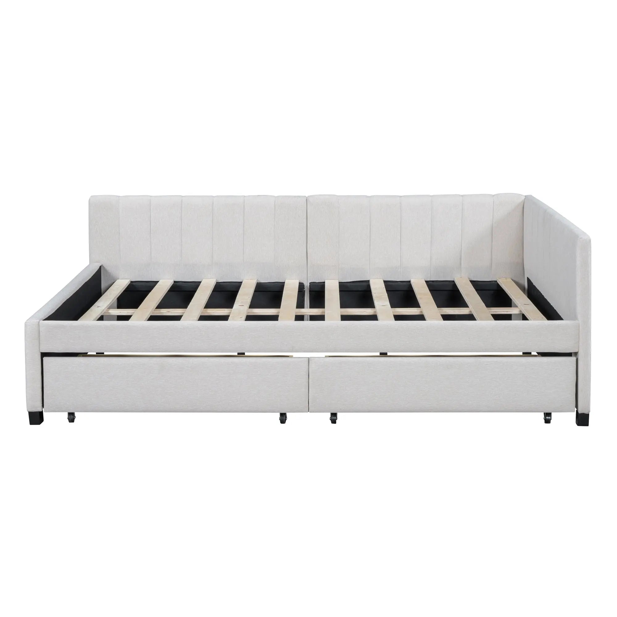 Bellemave® Full Size Upholstered Daybed with 2 Storage Drawers - Bellemave