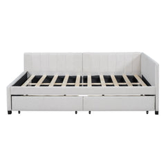 Bellemave® Full Size Upholstered Daybed with 2 Storage Drawers - Bellemave