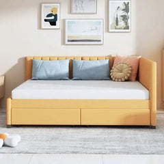 Bellemave® Full Size Upholstered Daybed with 2 Storage Drawers - Bellemave