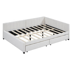 Bellemave® Full Size Upholstered Daybed with 2 Storage Drawers - Bellemave