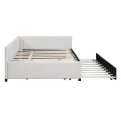 Bellemave® Full Size Upholstered Daybed with Trundle Bed - Bellemave