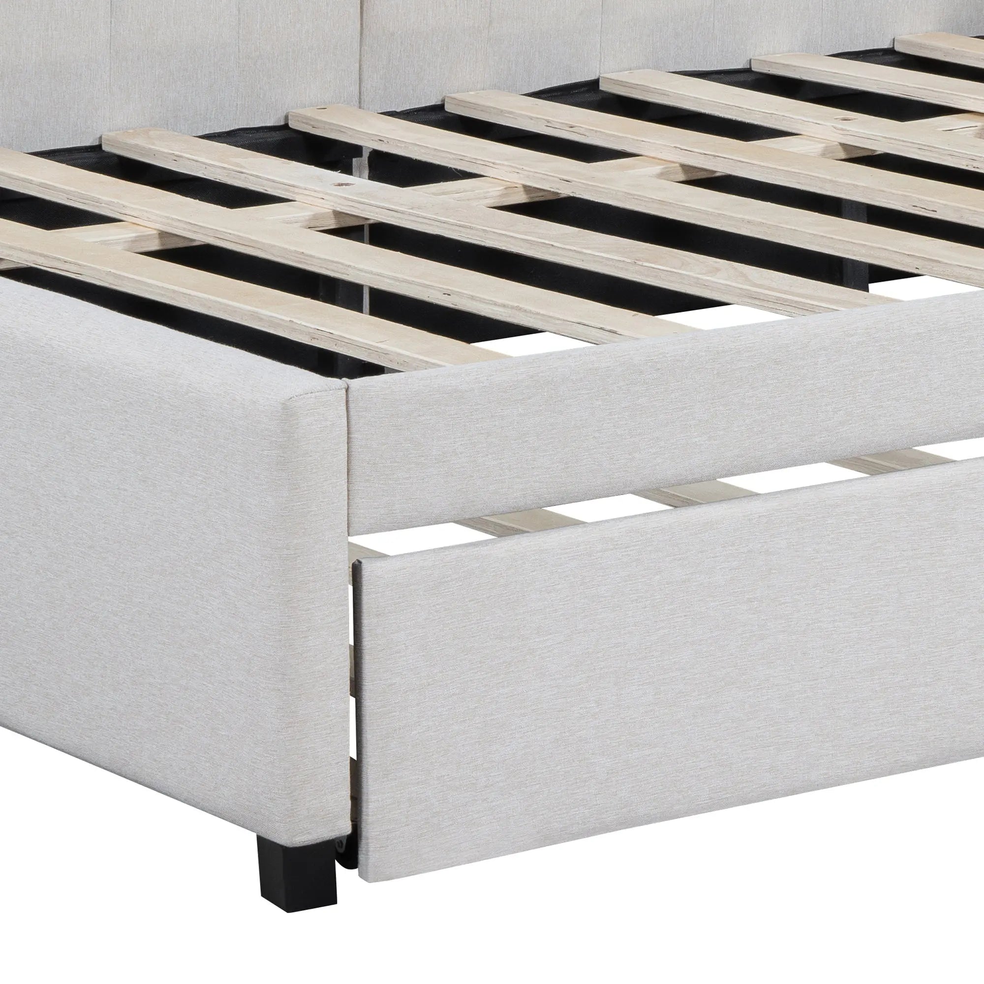 Bellemave® Full Size Upholstered Daybed with Trundle Bed - Bellemave