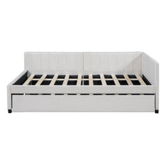 Bellemave® Full Size Upholstered Daybed with Trundle Bed - Bellemave
