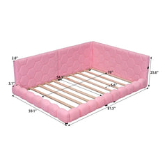Bellemave® Full Size Upholstered Daybed with USB Ports and LED Belt - Bellemave