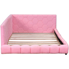 Bellemave® Full Size Upholstered Daybed with USB Ports and LED Belt - Bellemave