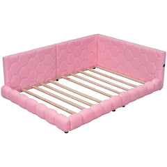 Bellemave® Full Size Upholstered Daybed with USB Ports and LED Belt - Bellemave