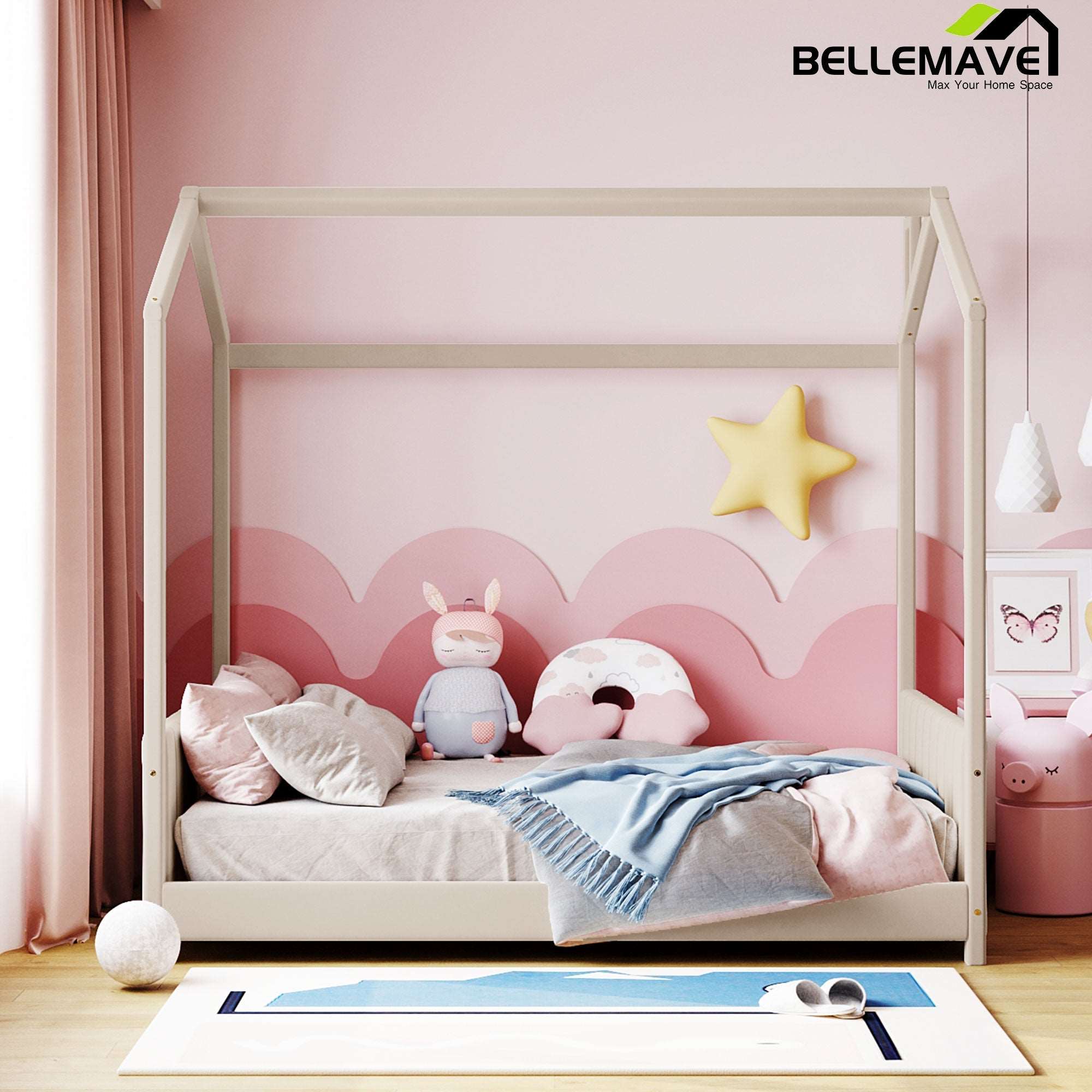 Bellemave Full Size Velvet House Bed - Bellemave