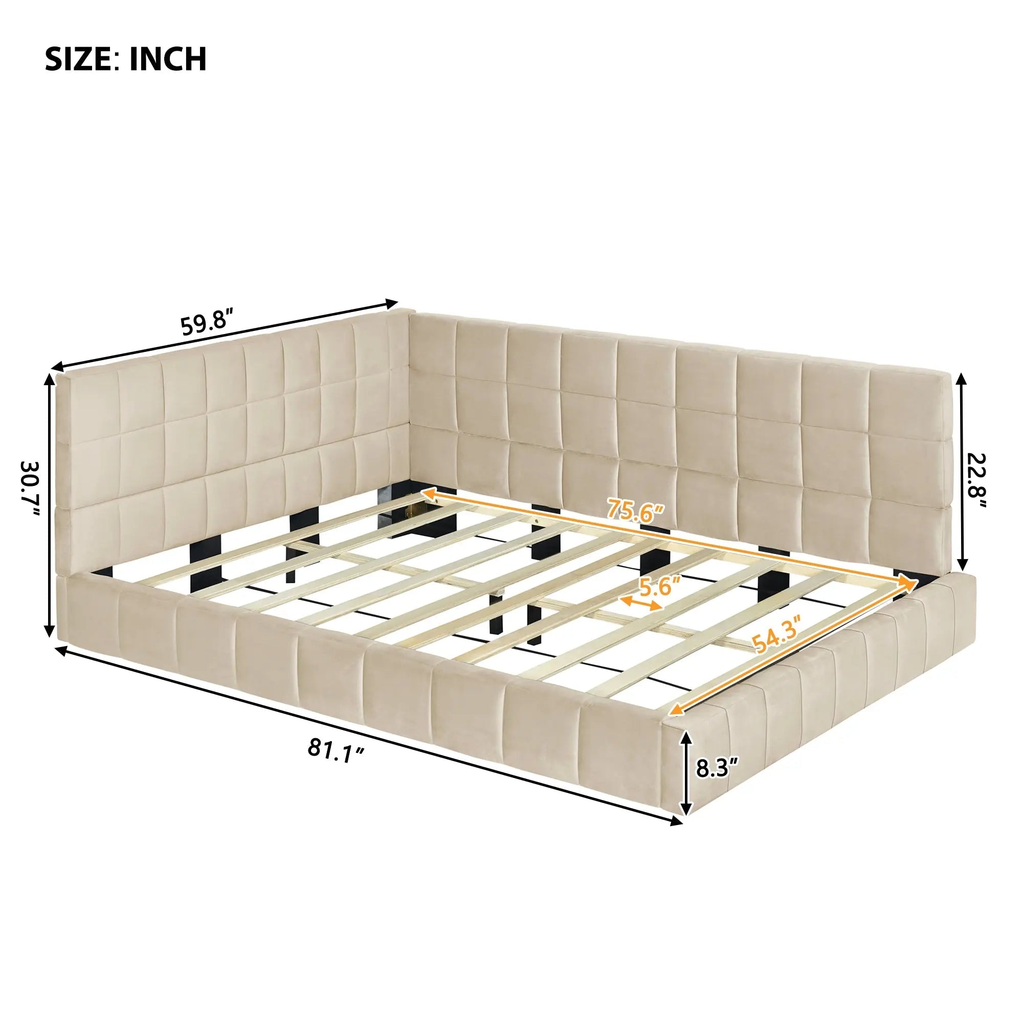 Bellemave® Full Size Velvet Upholstered Daybed - Bellemave
