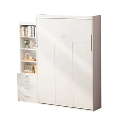 Bellemave® Full Size Vertical Murphy Bed with Shelf and Drawers,with New Style Gas Struts - Bellemave