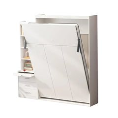Bellemave® Full Size Vertical Murphy Bed with Shelf and Drawers,with New Style Gas Struts - Bellemave