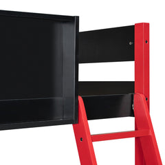 Bellemave® Full Size Wood Loft Bed with Desk, Ample Storage Space and Light, Loft Bed for Kids Bedroom - Bellemave