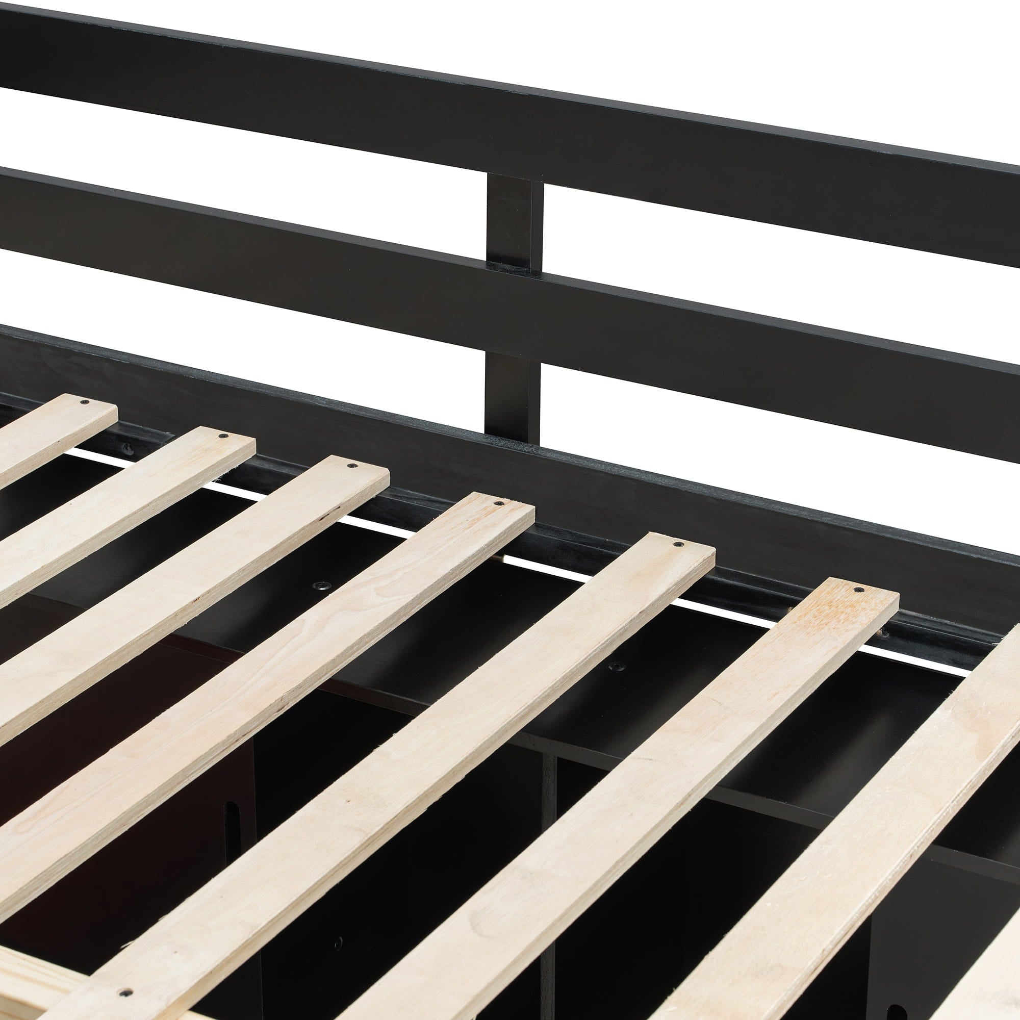 Bellemave® Full Size Wood Loft Bed with Desk, Ample Storage Space and Light, Loft Bed for Kids Bedroom - Bellemave