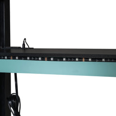 Bellemave® Full Size Wood Loft Bed with Desk,Bookshelf,Wardrobe,Ample Storage Space,and RGB LED Light - Bellemave