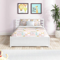 Bellemave® Full Size Wood Platform Bed with Headboard and 4 Drawers - Bellemave