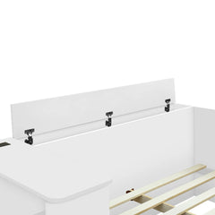 Bellemave® Full Size Wooden Daybed with 6 Drawers, Shelves and Dressing Table - Bellemave