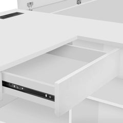 Bellemave® Full Size Wooden Daybed with 6 Drawers, Shelves, Desk and Wardrobe - Bellemave