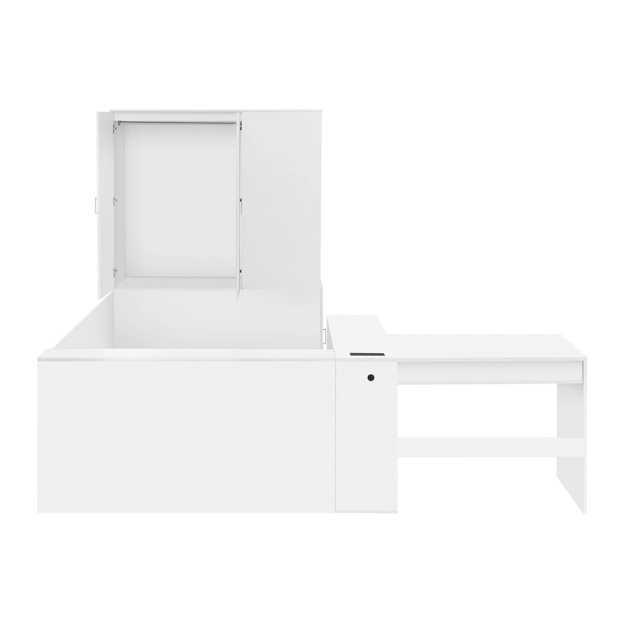 Bellemave® Full Size Wooden Daybed with 6 Drawers, Shelves, Desk and Wardrobe - Bellemave