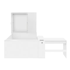 Bellemave® Full Size Wooden Daybed with 6 Drawers, Shelves, Desk and Wardrobe - Bellemave