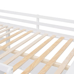 Bellemave® Full Size Wooden Loft Bed with Drawers and Desk - Bellemave