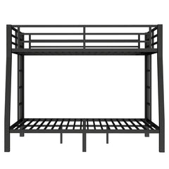 Bellemave® Full XL Over Queen Bunk Bed for Adults/Kids,Heavy Duty Adults Bunk Beds with Guardrail & Ladders,Black - Bellemave