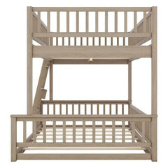 Bellemave® Full XL over Queen Bunk Bed with Ladder and Guardrails - Bellemave