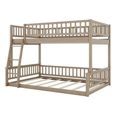 Bellemave® Full XL over Queen Bunk Bed with Ladder and Guardrails - Bellemave