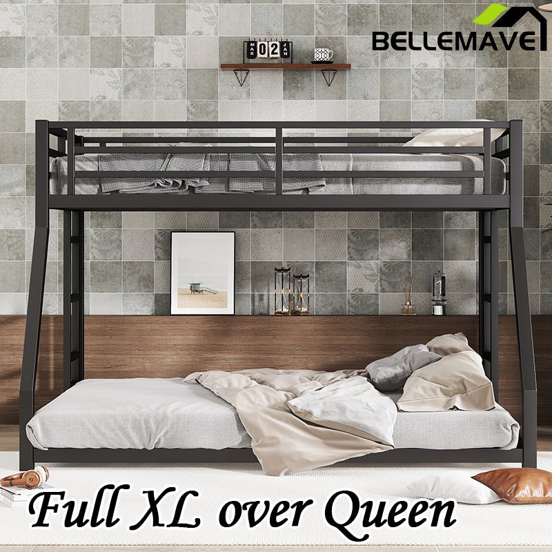 Bellemave® Full XL over Queen Metal Bunk Bed - Bellemave