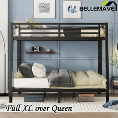 Bellemave® Full XL over Queen Metal Bunk Bed (Enhanced Slats) - Bellemave